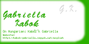 gabriella kabok business card